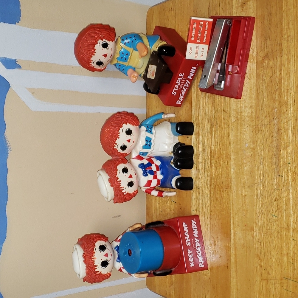 Vintage Raggedy Ann & Andy Executive Desk Set